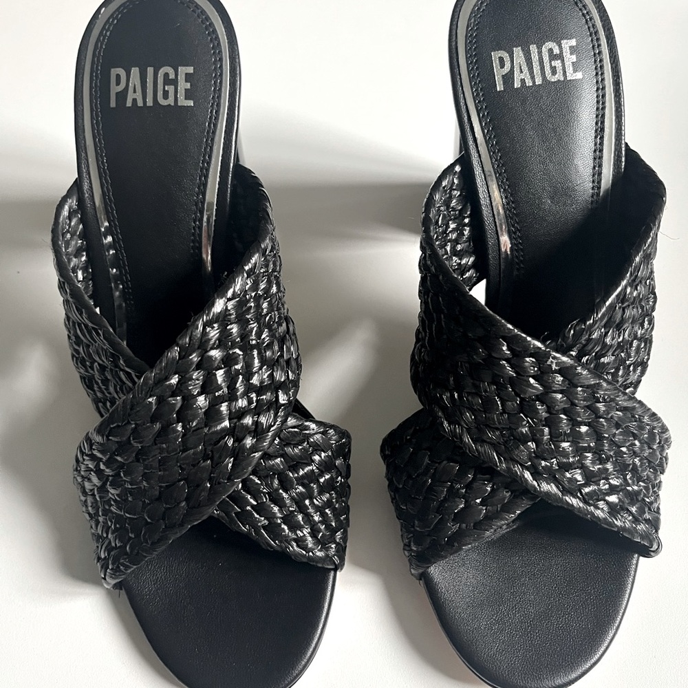 Paige Nova Raffia Slides -